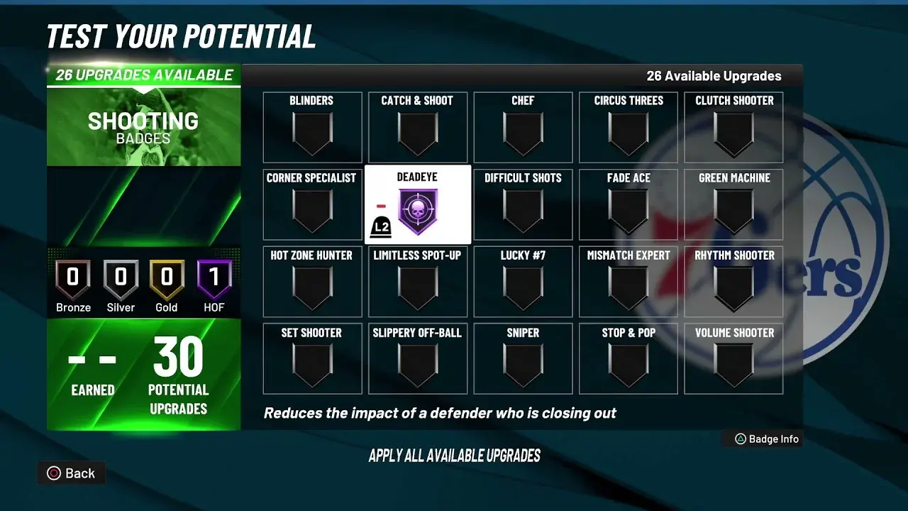  NBA 2k23 슈팅 배지 [상위 5]