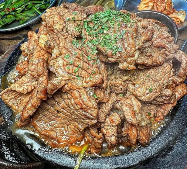 마늘석갈비막국수