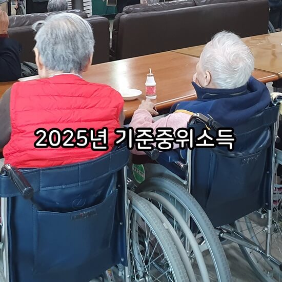 2025년 기준중위소득 참고 사진