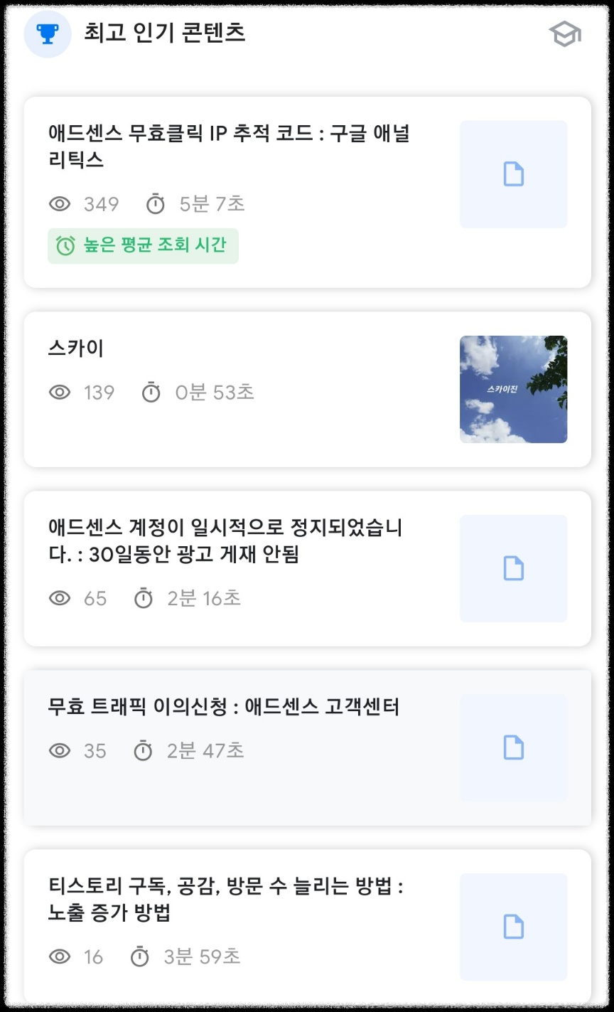 최고 인기 콘텐츠