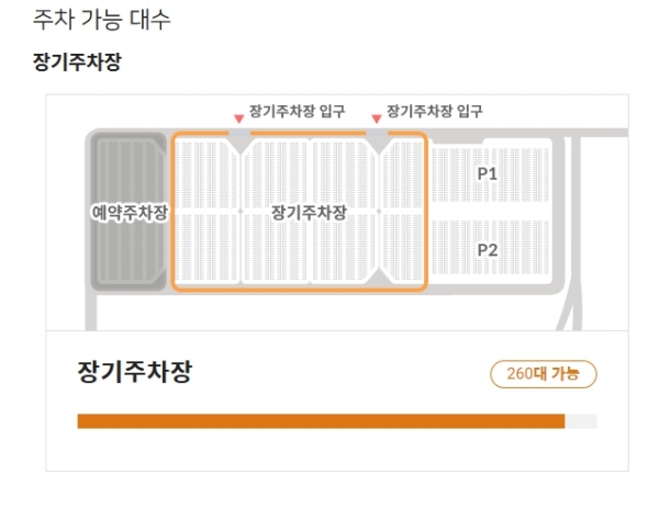 인천공항 주차장 실시간 확인