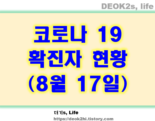 코로나19 확진자 현황(8월 17일)