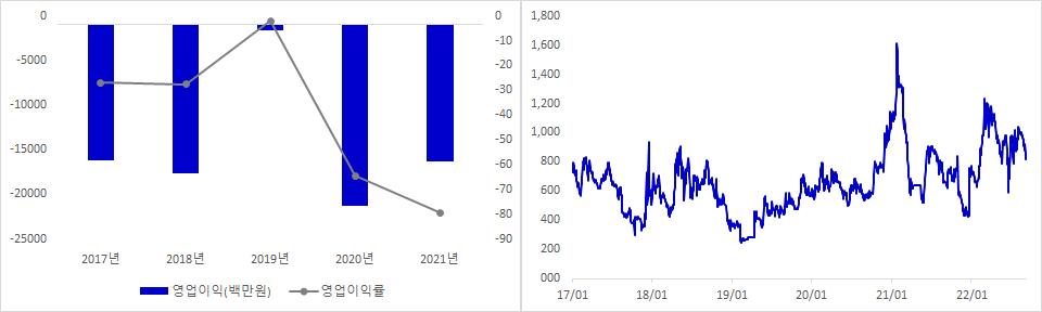 노블엠앤비 실적 및 주가 추이