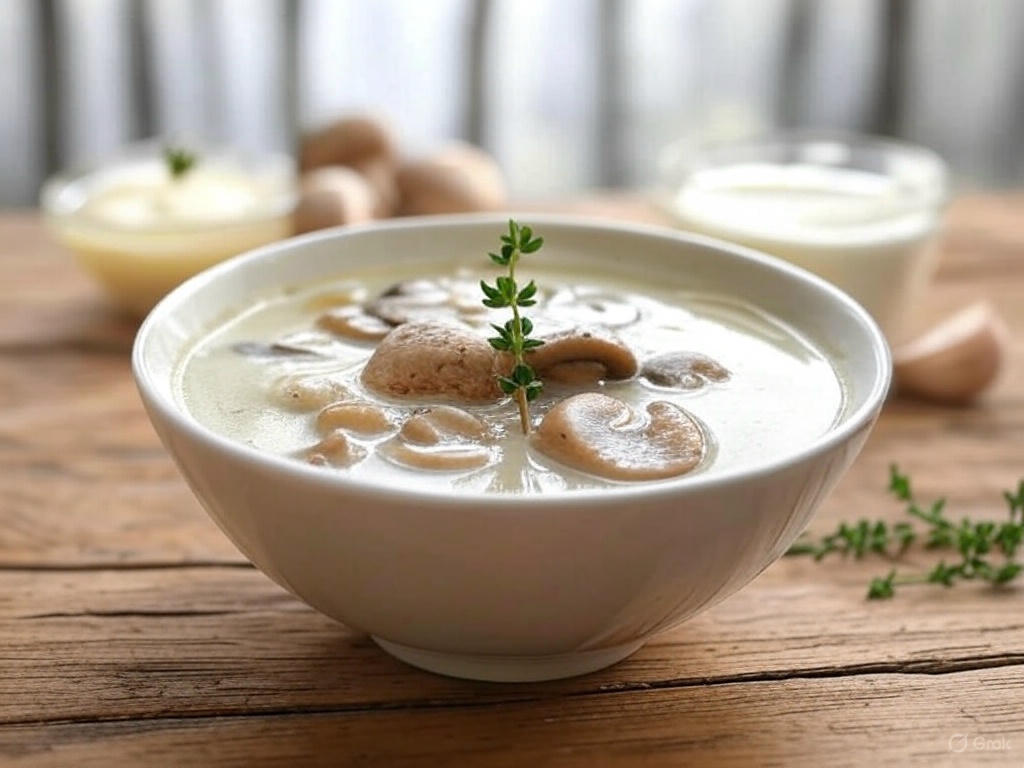 양송이버섯 크림 수프