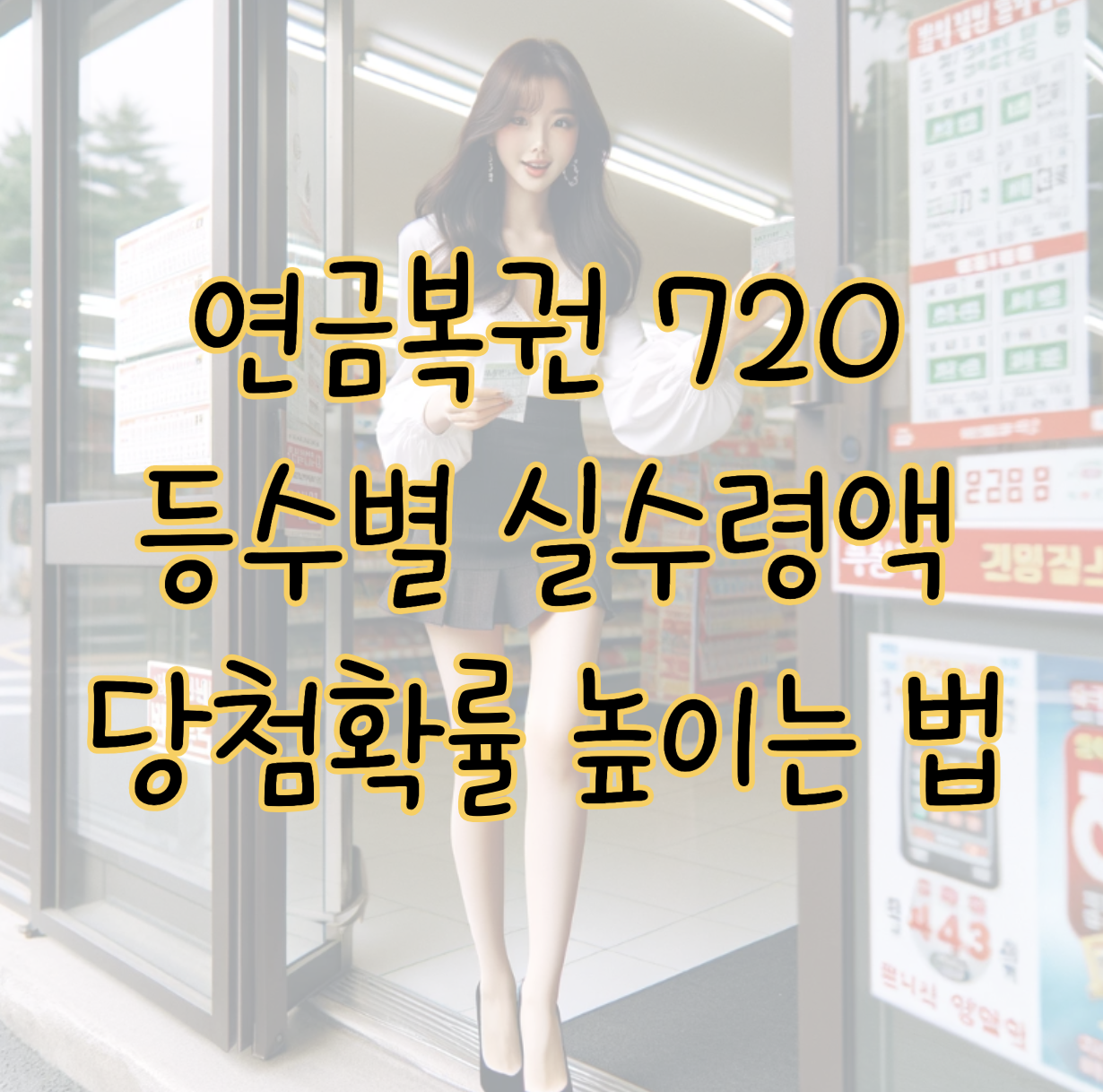 연금복권 720 등수별 실수령액 추첨시간 당첨확률 높여서 사는 방법 표지