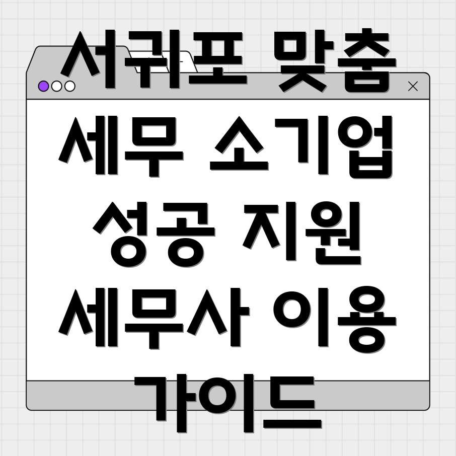 서귀포시 효돈동 소기업 세무사