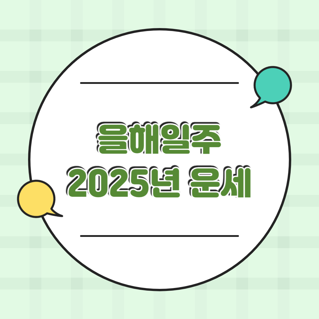 을해일주 2025년 운세 이미지