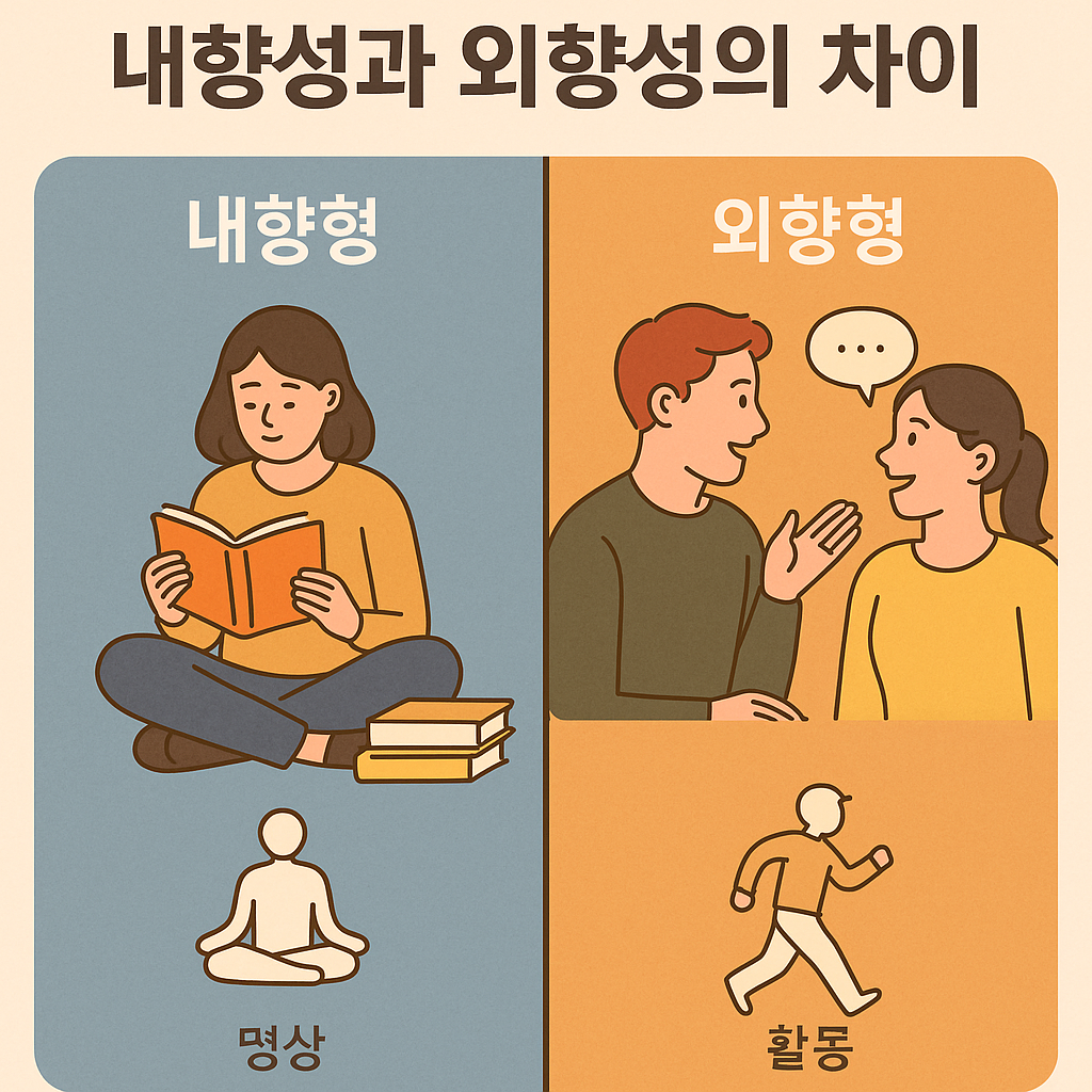 내향성과 외향성과 관련한 이미지
