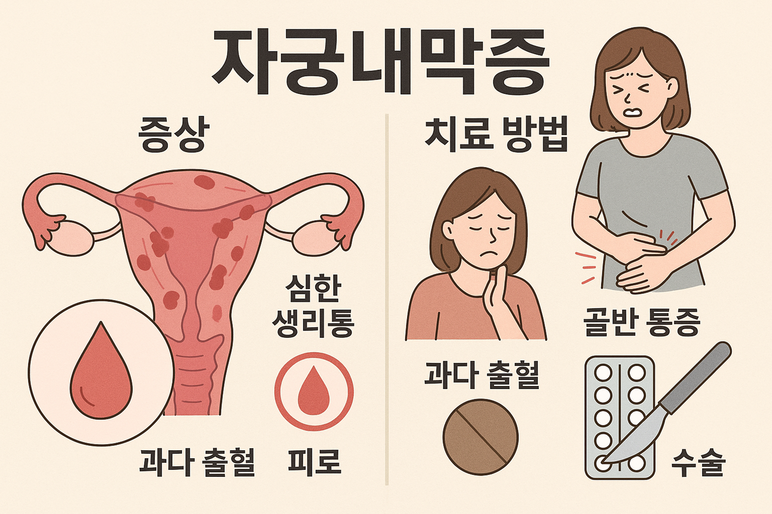 자궁내막증 증상과 치료 방법