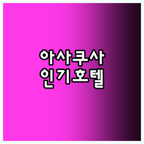 아사쿠사 호텔 Top5! 센소지 근처