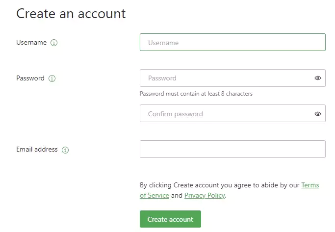 protonVPN-회원가입-진행