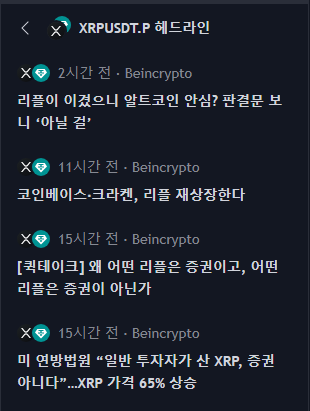  알트코인 가끔 관찰하기 / XRP (2023-07-14)