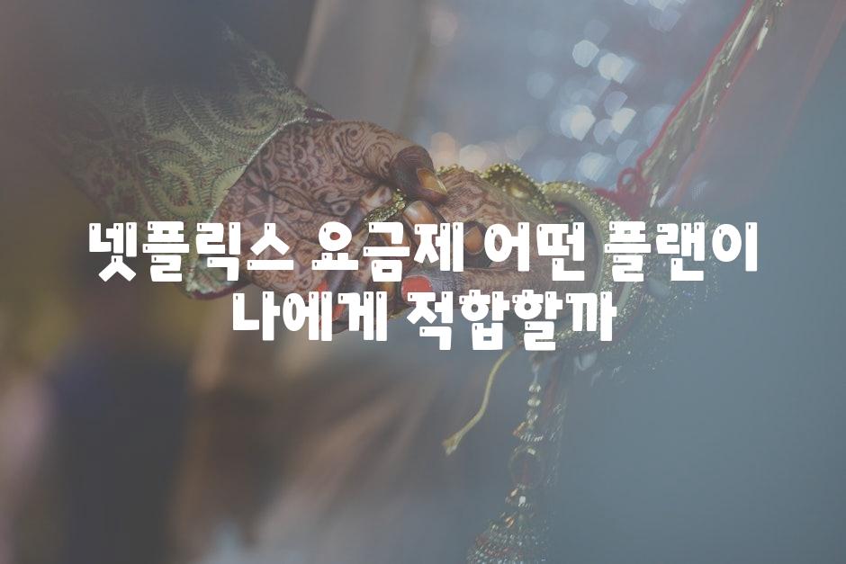 넷플릭스 요금제 어떤 플랜이 나에게 적합할까