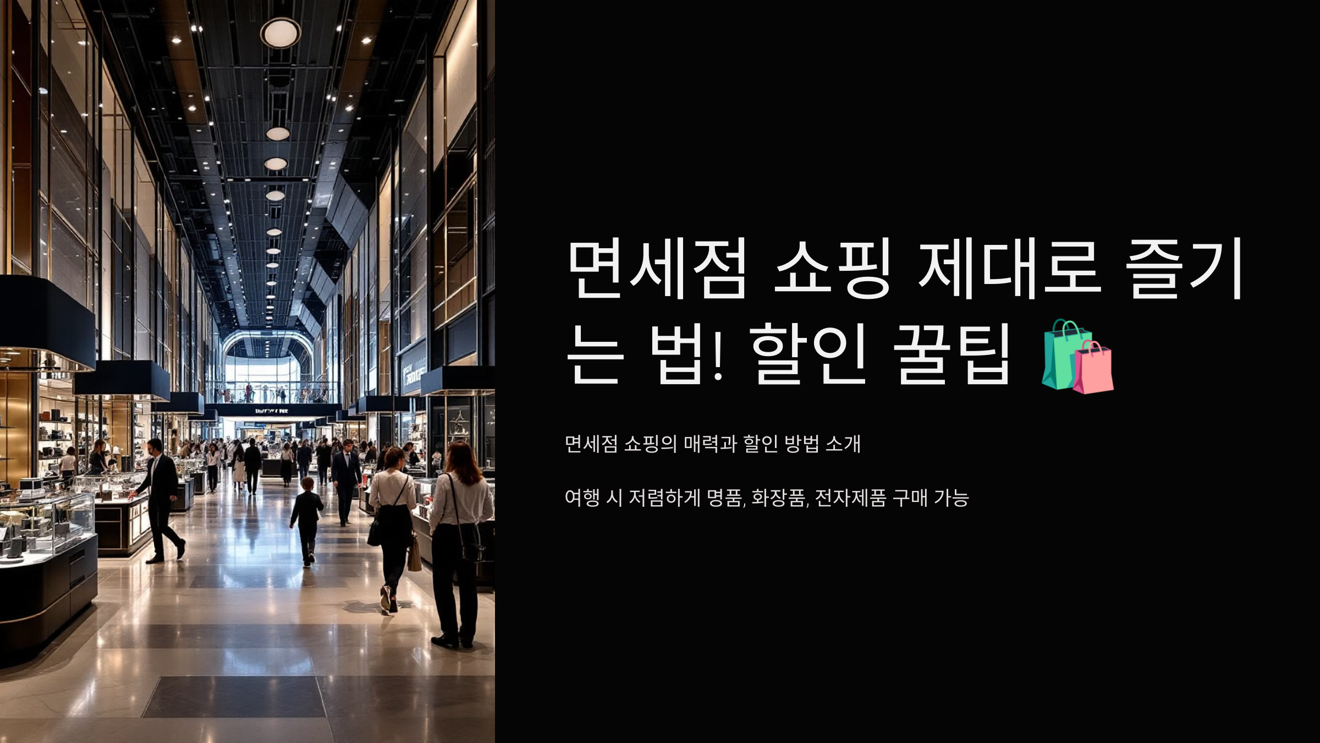 면세점 쇼핑 제대로 즐기는 법! 할인 꿀팁 🛍️