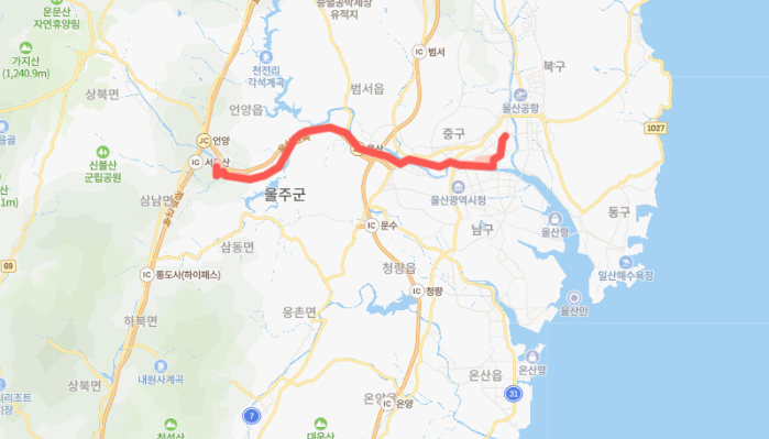  [리무진]울산 5003번버스 노선, 시간표 :: KTX울산역, 태화동, 학성공원, 병영사거리