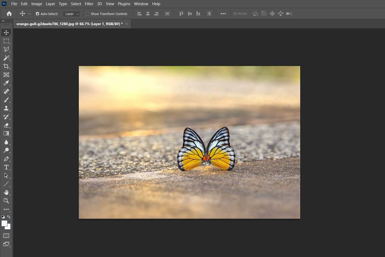 가로로 뒤집고 복사된 오브젝트의 완성된 이미지