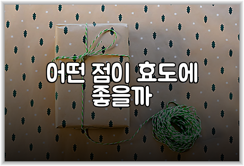 어떤 점이 효도에 좋을까