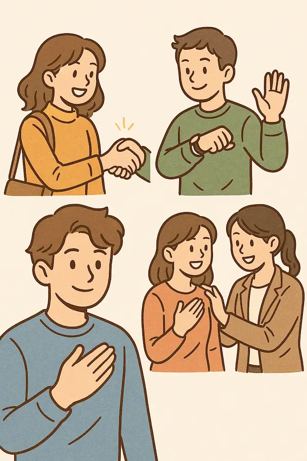 사람들의 다양한 인간관계 이미지