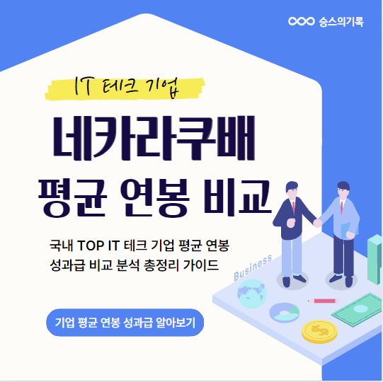 네카라쿠배 IT TOP 테크 기업 평균 연봉 성과급 비교 분석 총정리(네이버,카카오,라인,쿠팡,배달의민족,우아한형제들)