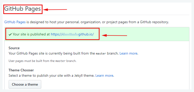깃허브 페이지 접속 확인