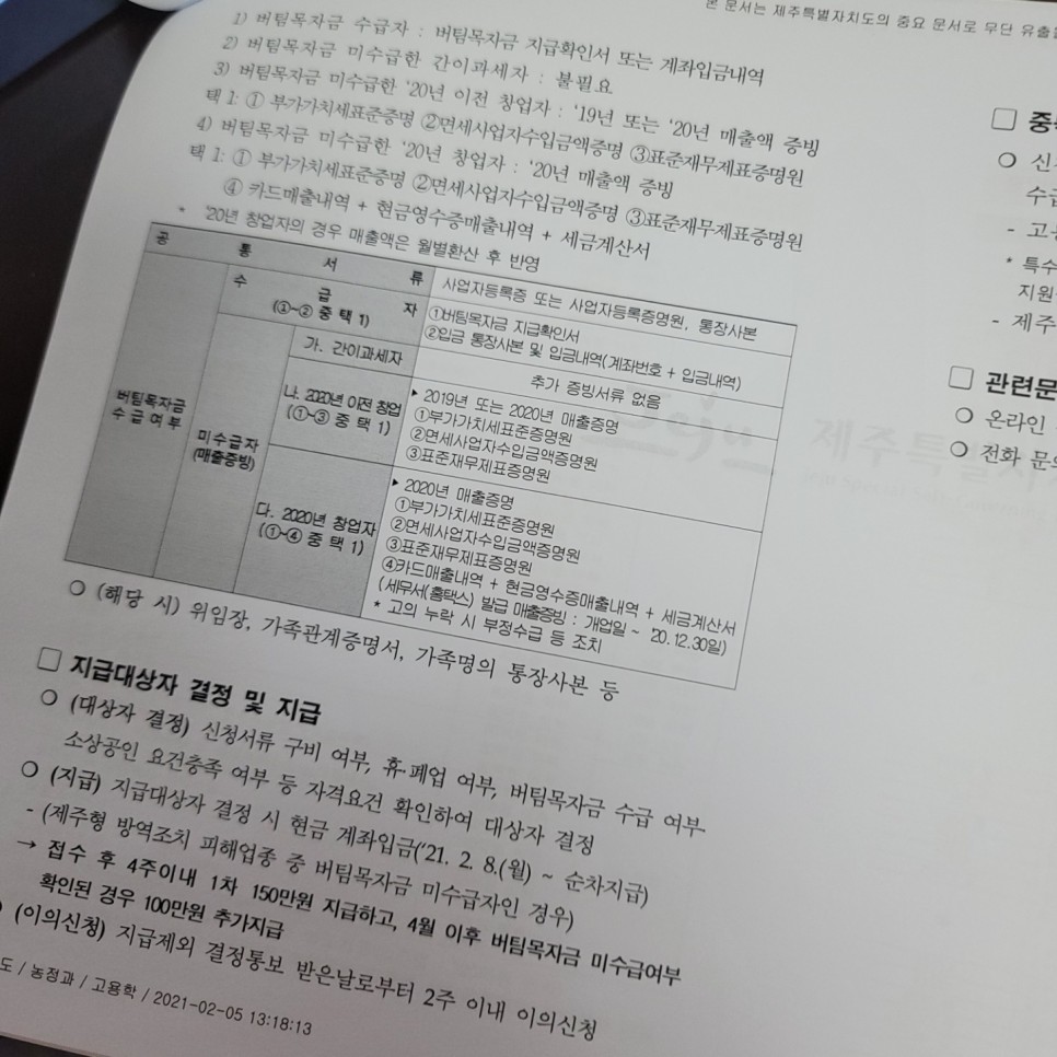 제주 소상공인 재난지원금 제주형 재난긴급생활지원금(소상공인) 8