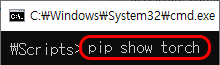 cmd
\Scripts&gt; pip show torch