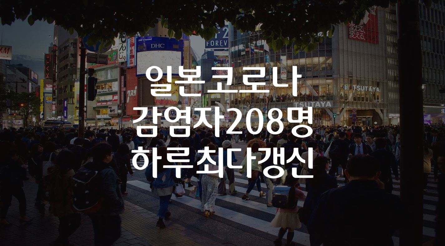  일본 코로나19 감염자 208명 하루 최다 갱신