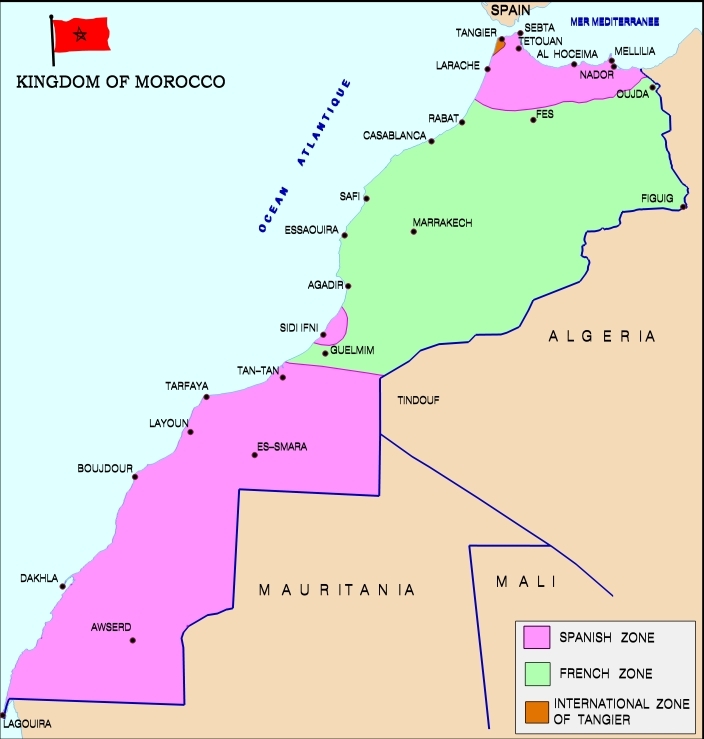 페스 조약으로 분할된 모로코 술탄국