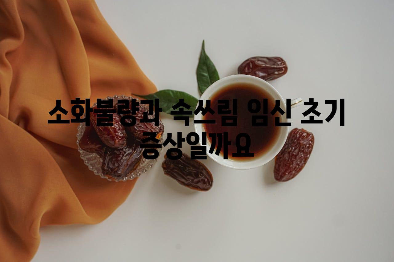 소화불량과 속쓰림 임신 초기 증상일까요