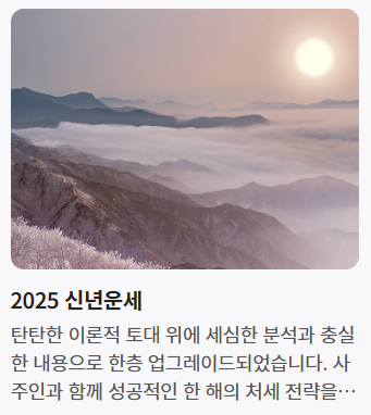 2025년 신년운세