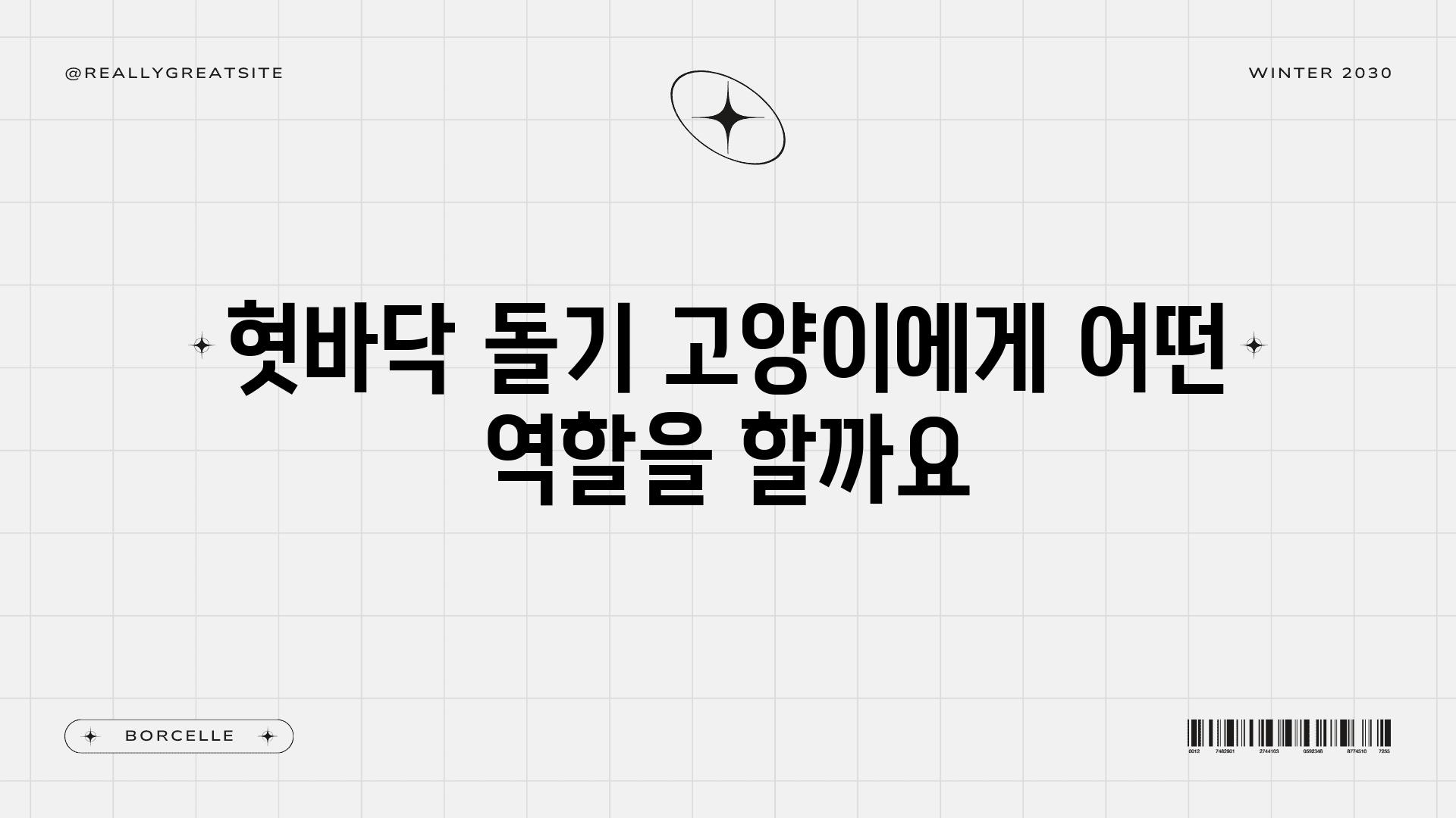 혓바닥 돌기 고양이에게 어떤 역할을 할까요