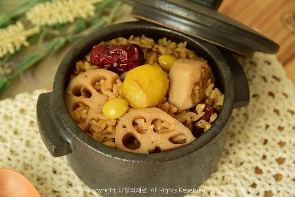찰밥맛있게만드는 영양밥 만들기 연근밥 영양찰밥 11