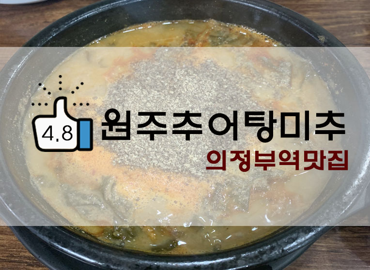  [정보] 의정부 맛집 : 걸죽하고 진한 원주추어탕전문 미추 추어탕 후기 (+메뉴/위치/기본찬/식혜 등)