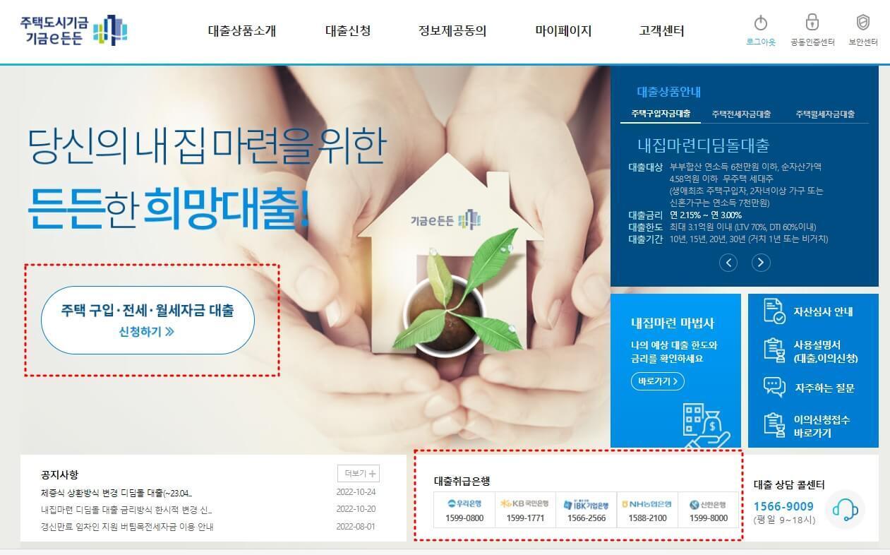 신혼부부 전용 전세자금 대출 신청방법