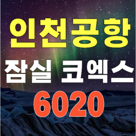  6006 잠실 코엑스 압구정역 신사 ↔ 인천공항 리무진 버스 시간표