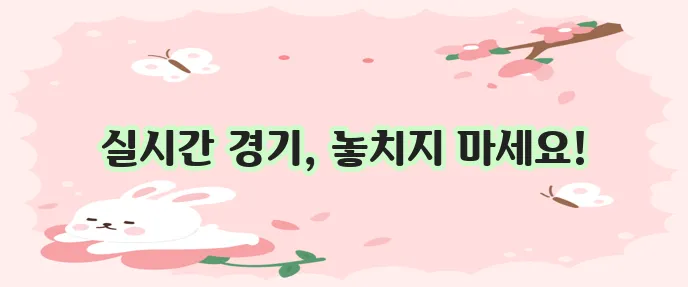 경기중계 사이트 여기서 생생하게 즐겨보세요!