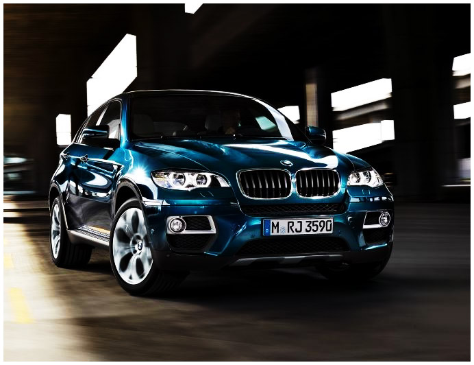 독일 고급 차량 브랜드 BMW의 X6 외관과 내부 이미지