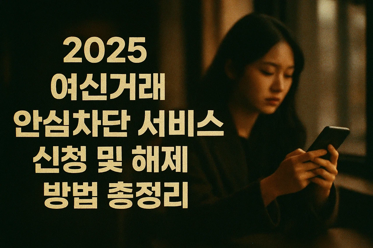 2025 여신거래 안심차단 서비스 신청 및 해제 방법 총정리 썸네일