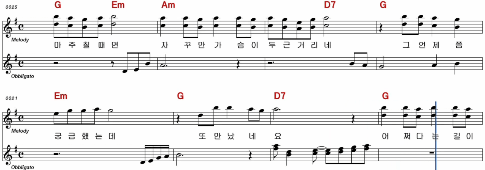 주현미 또 만났네요 노래방 악보