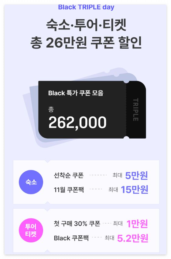 블랙 트리플 데이 프로모션 바로받기