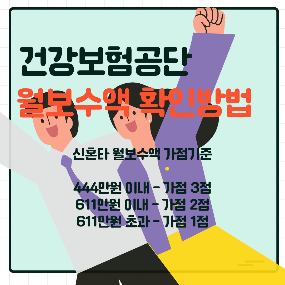  [소득확인 방법 공유] 건강보험 월보수액 조회방법 (건강보험공단)