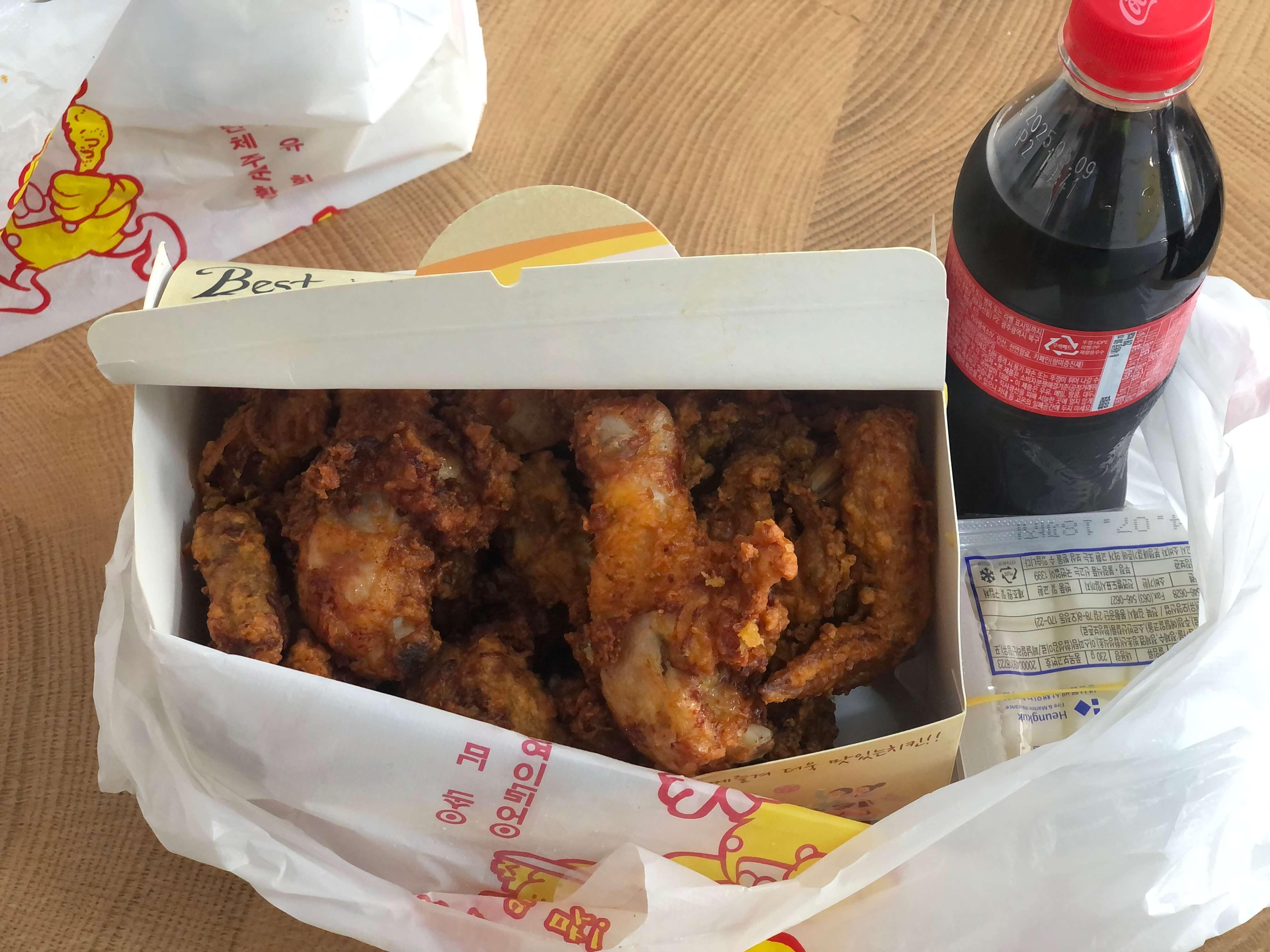 민수랜드-신리진미치킨 포장후라이드