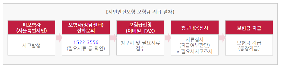 2024 서울 시민안전보험 안내: 안전과 편안한 도시생활을 위한 필수 가이드(보험금 / 지급 대상 / 보장 내용 등) 보험금 지급 절차