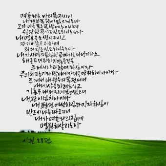 시편 23편 다윗의 시 묵상_2