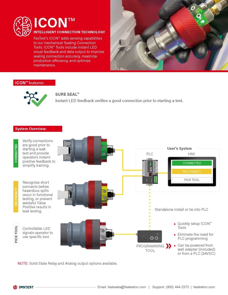  리크테스트의 정확도, 고진공 실링 퀵커넥터 'FASTEST-60series  connector for Leaktest