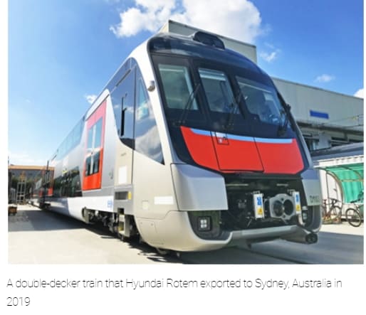 현대로템&#44; 호주서 역대 최대 규모 전동차 수주 Hyundai Rotem Close to Landing Big Train Order from Australia