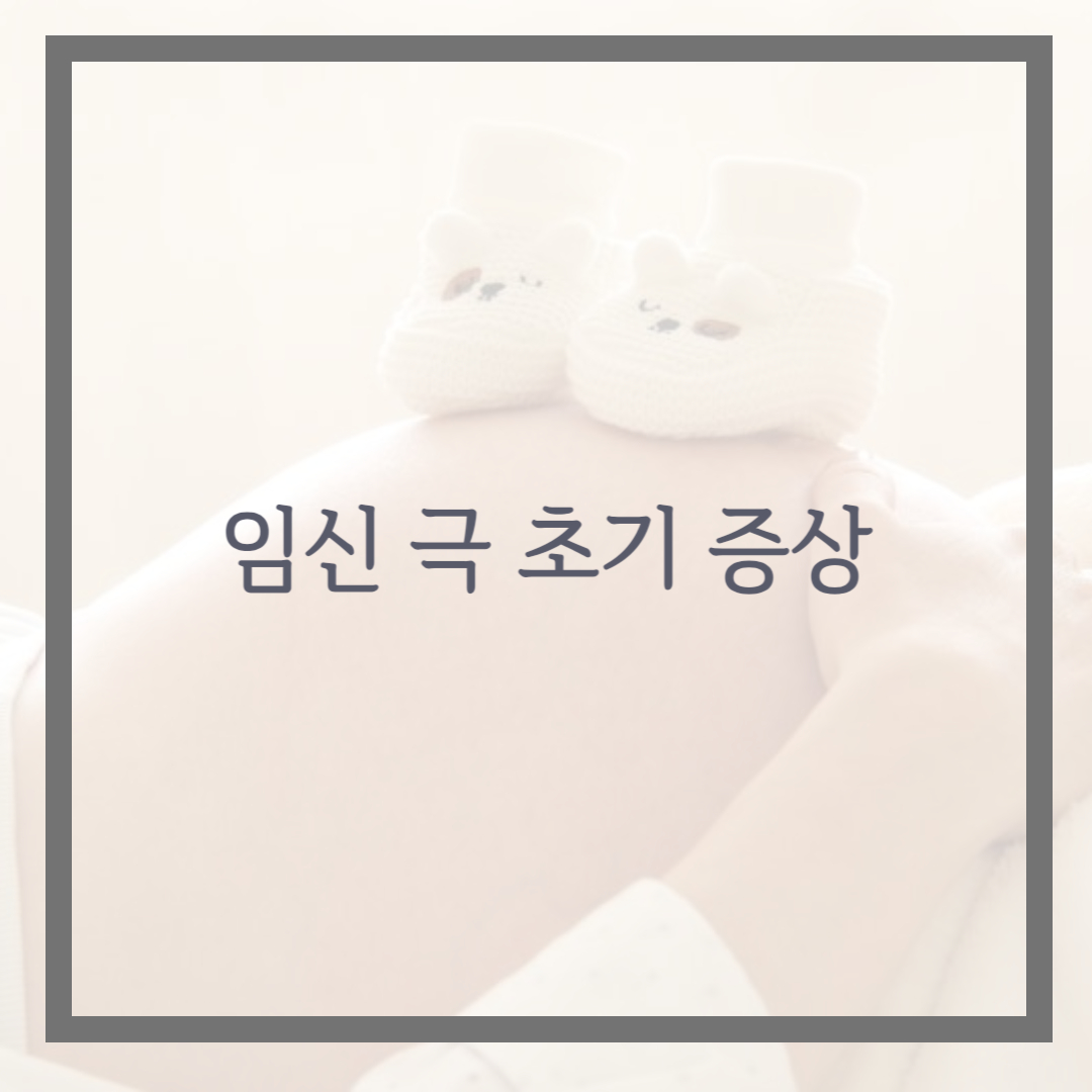 임신 극 초기 증상