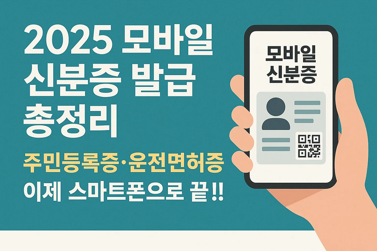 2025 모바일 신분증 발급 총정리! 주민등록증·운전면허증 이제 스마트폰으로 끝!!
