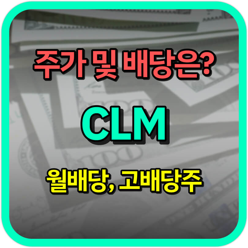  CLM 주가 및 배당금은? (ft. 고배당의 함정)