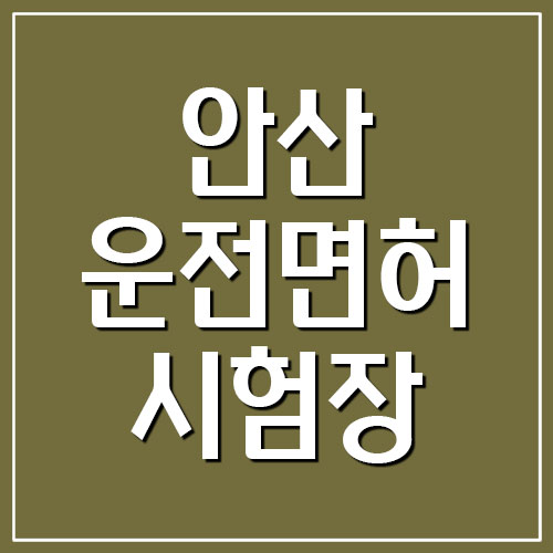  안산운전면허시험장 도로주행 코스 지도